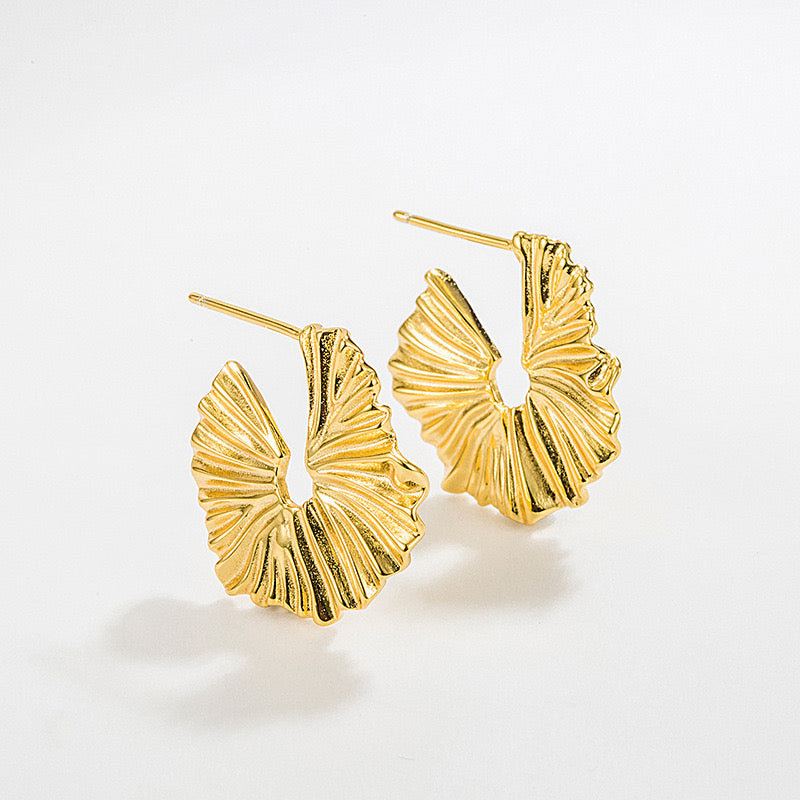 FULLA Earrings gold-plated silver