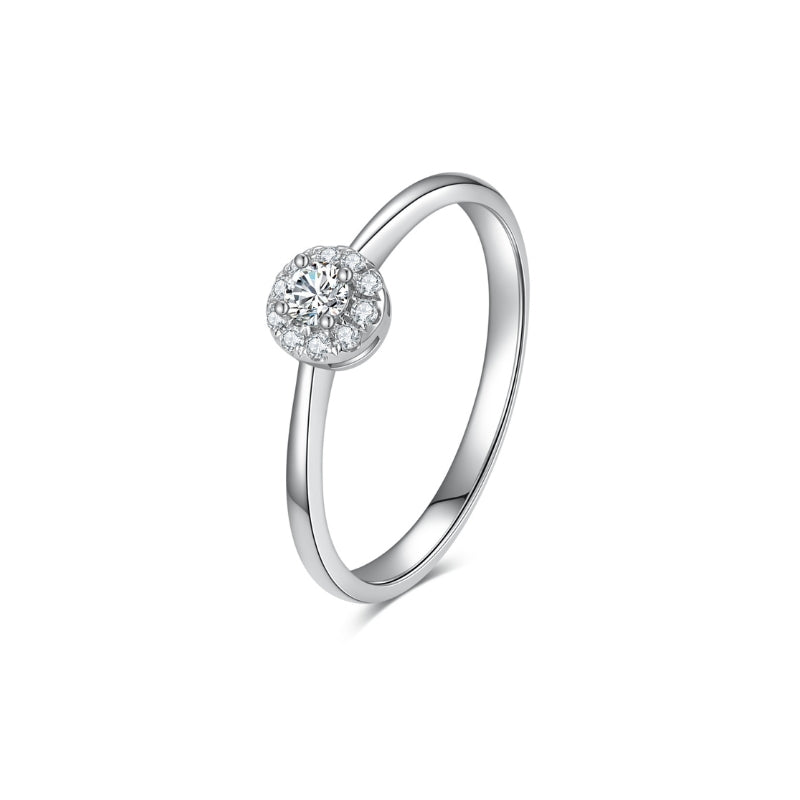 HALO diamond ring 18k gold