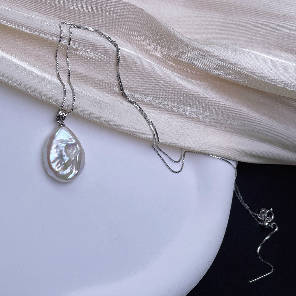 INFINITY Pearl pendant silver