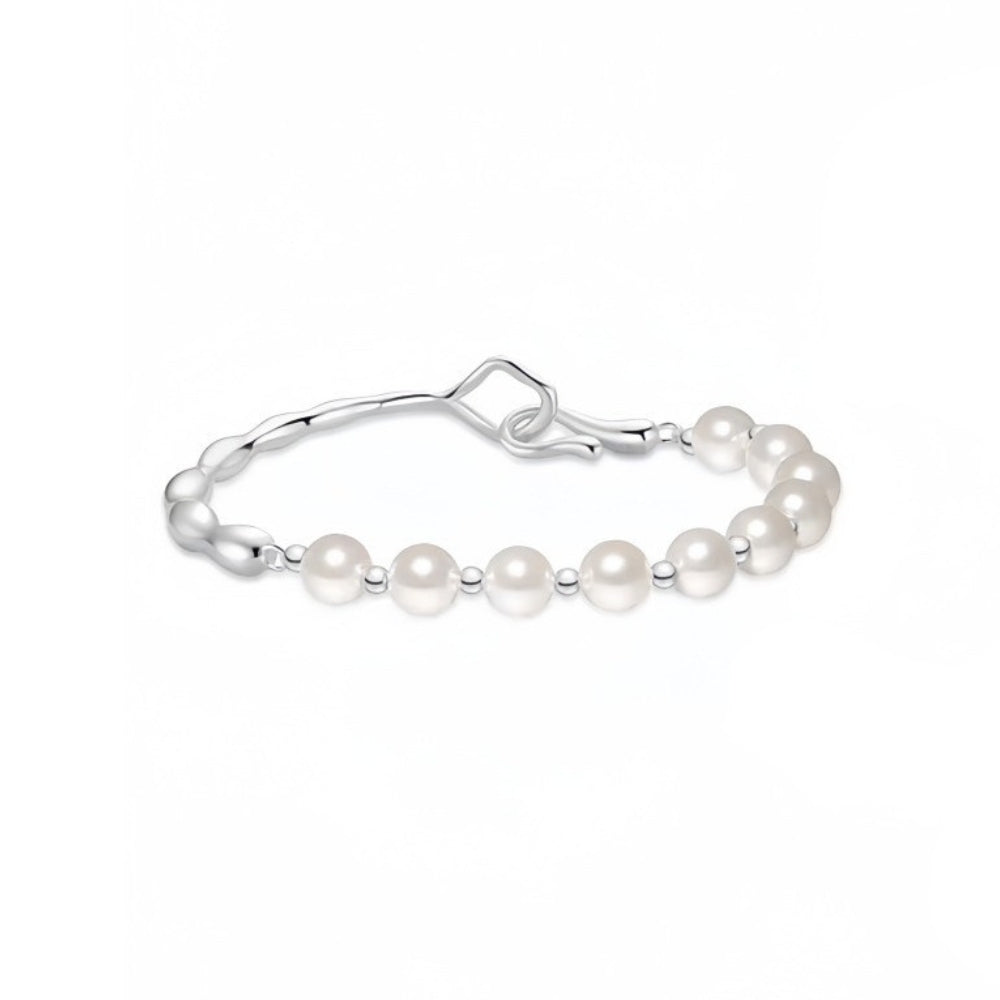 INFINITY Pearl bracelet silver