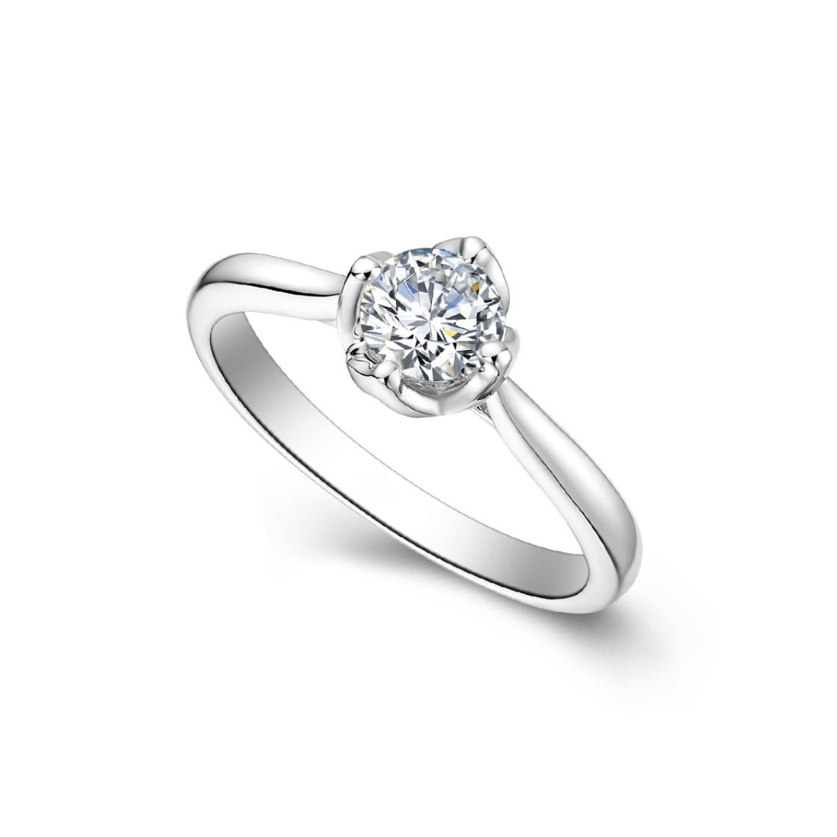 LOTUS diamantring 18 karat hvidguld