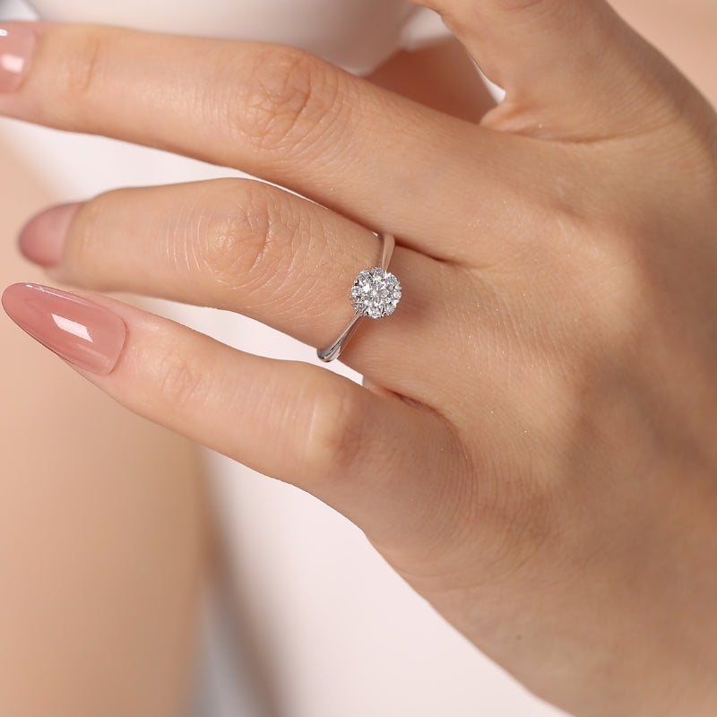 LOVE STORY diamond ring 18k white gold