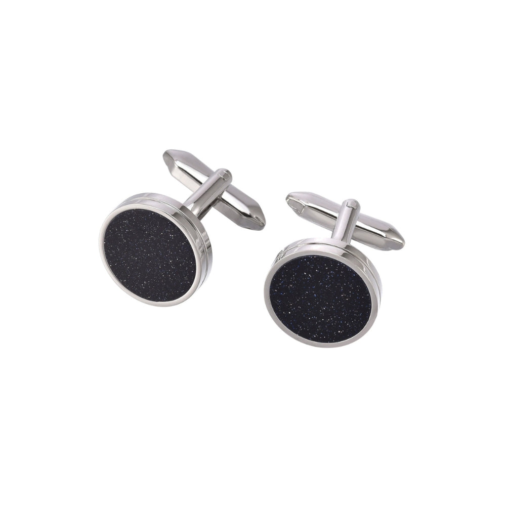 Cufflinks with black stone centers from SKADIS jEWELRY