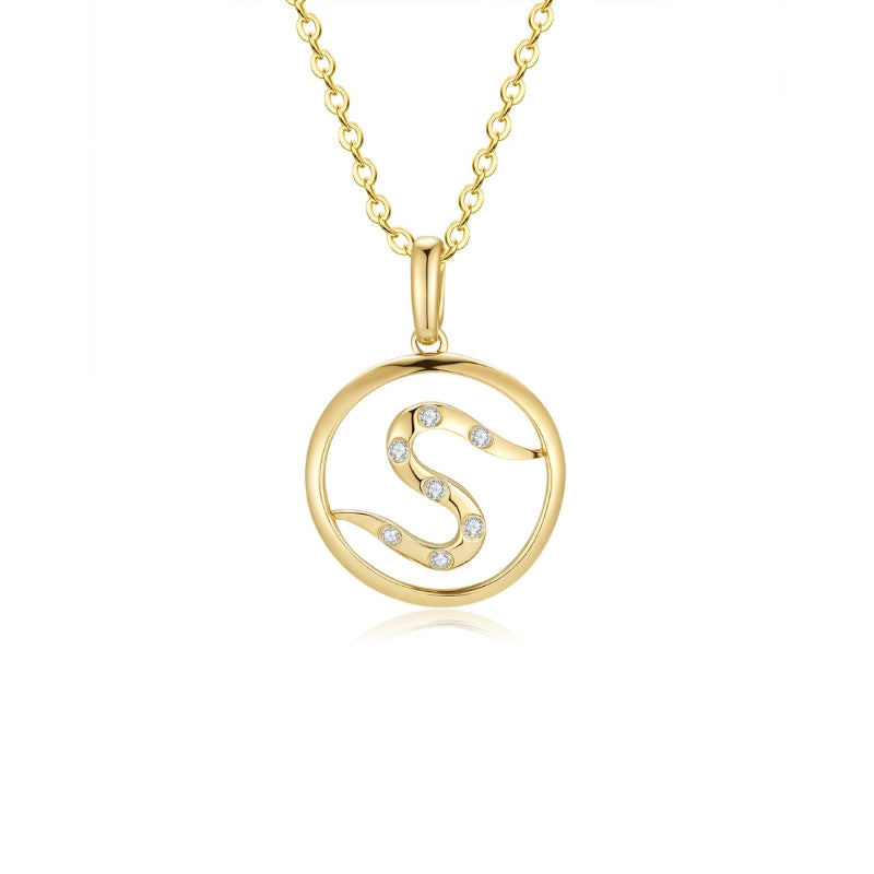 SKADI diamond pendant 18k yellow gold