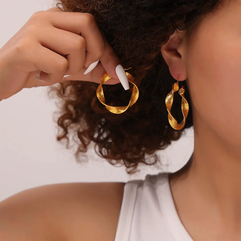 PVD Gold-plated Earrings - Waterproof