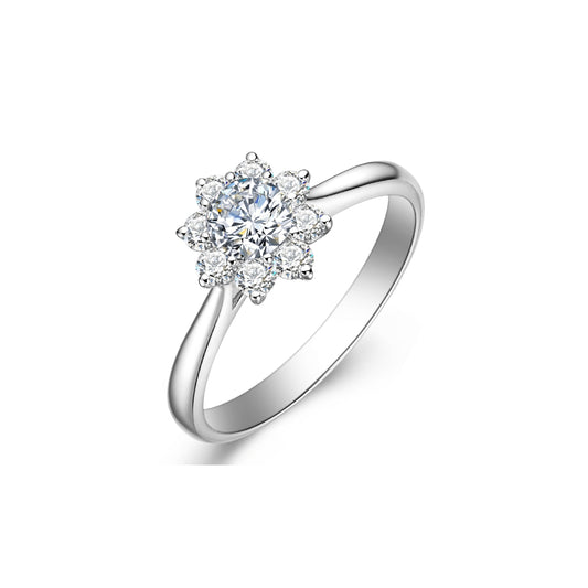 SPRING diamond ring 18k white gold