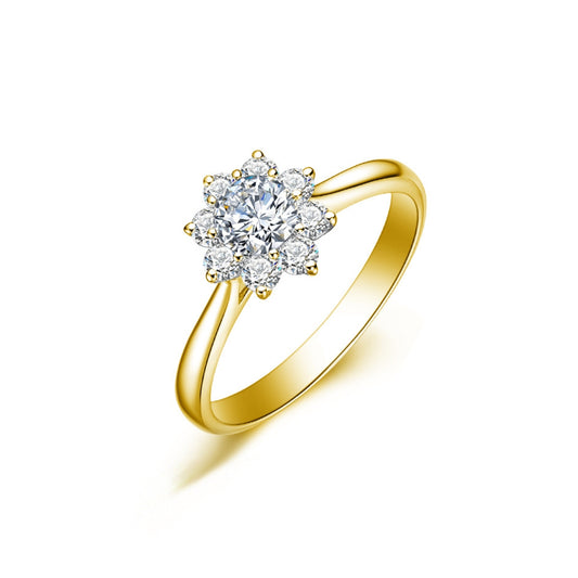SPRING diamond ring 18k yellow gold