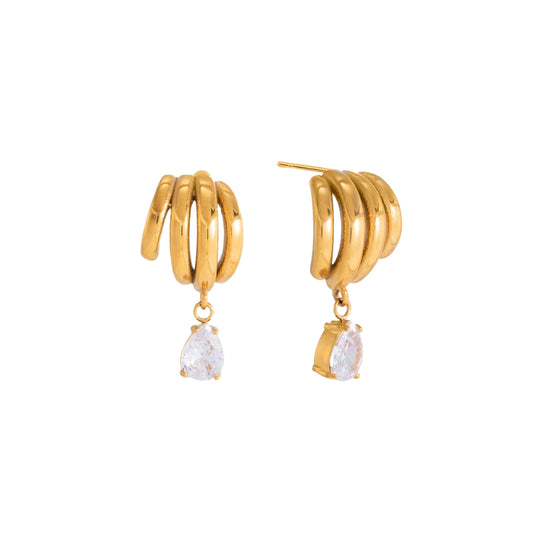 ASTER Earrings Gold-plated SKADIS