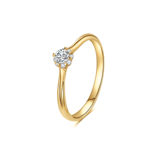 AURORA diamantring 18 karat guld