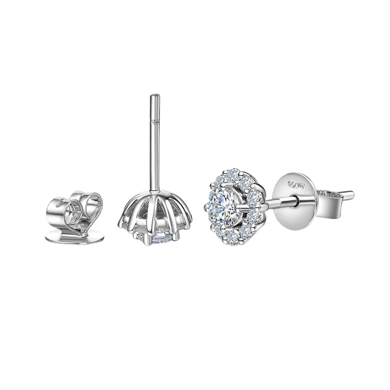BLOOMING diamond earring stud 18k white gold