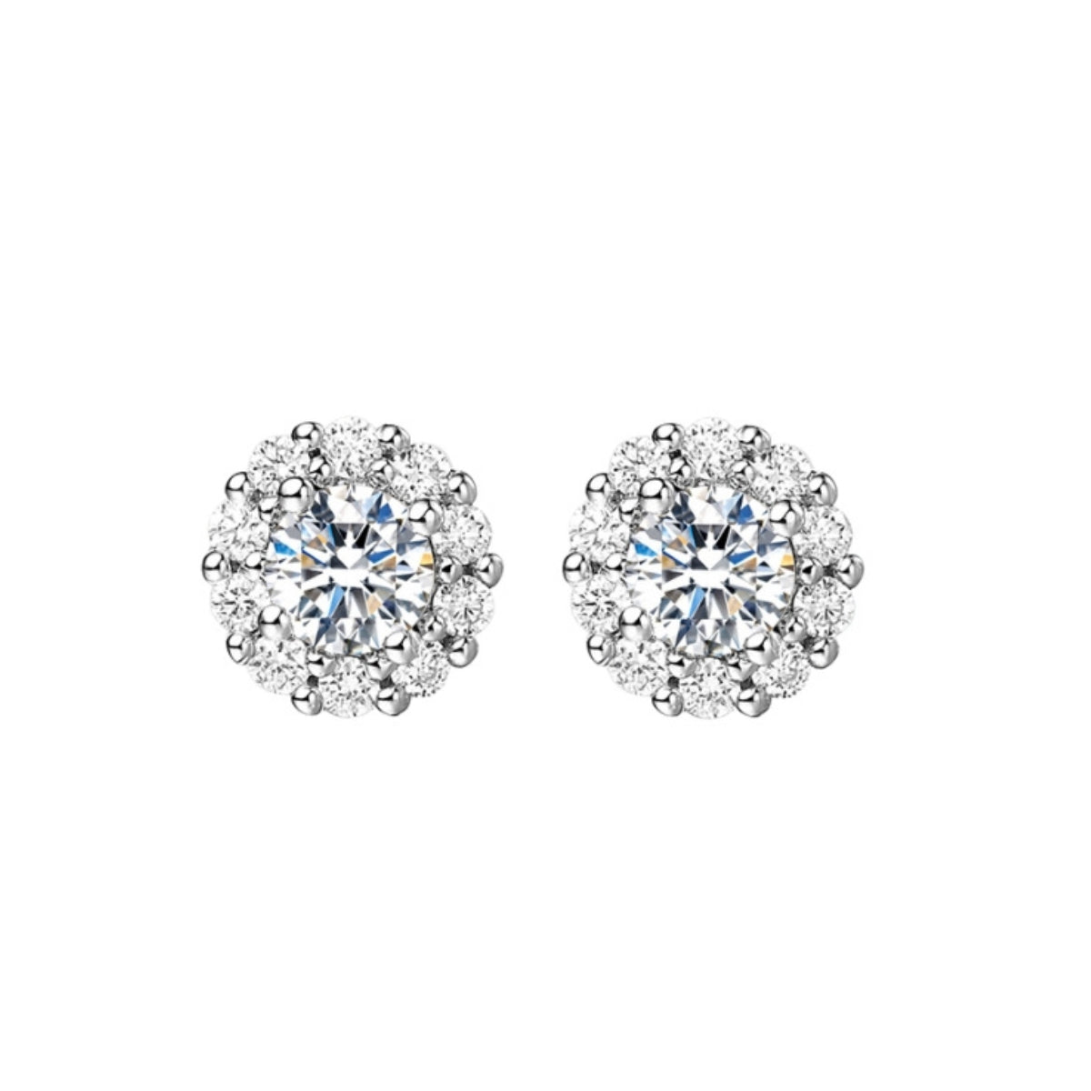 BLOOMING diamond earring stud 18k white gold