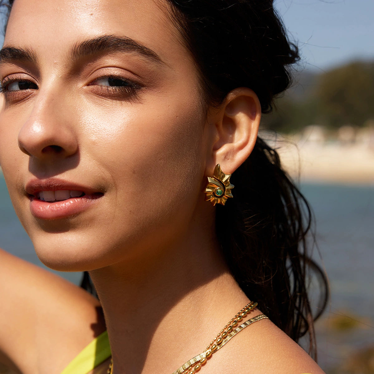 CONCH Earrings Gold-plated SKADIS 2