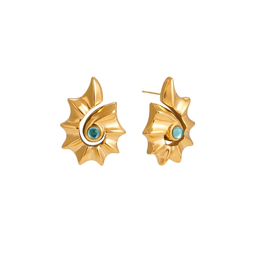 CONCH Earrings Gold-plated SKADIS