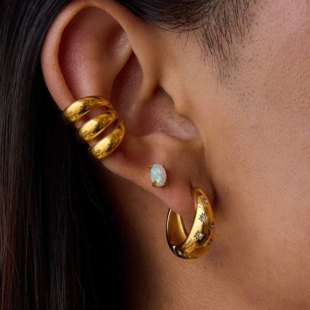 COSMA Earrings Gold-plated detail SKADIS