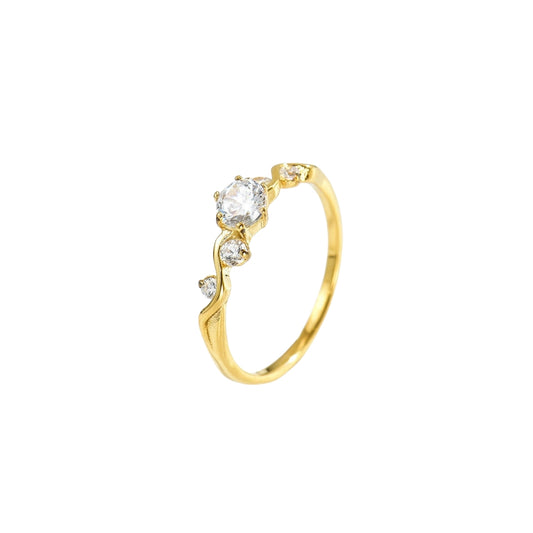 DIANE Gold-plated Ring with zirconia – SKADIS Jewelry Copenhagen