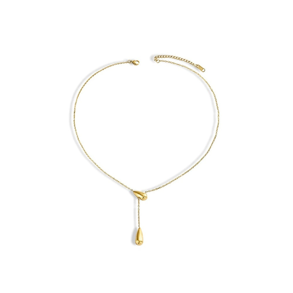 DRÅBE Necklace Gold-plated on white background – SKADIS Jewelry