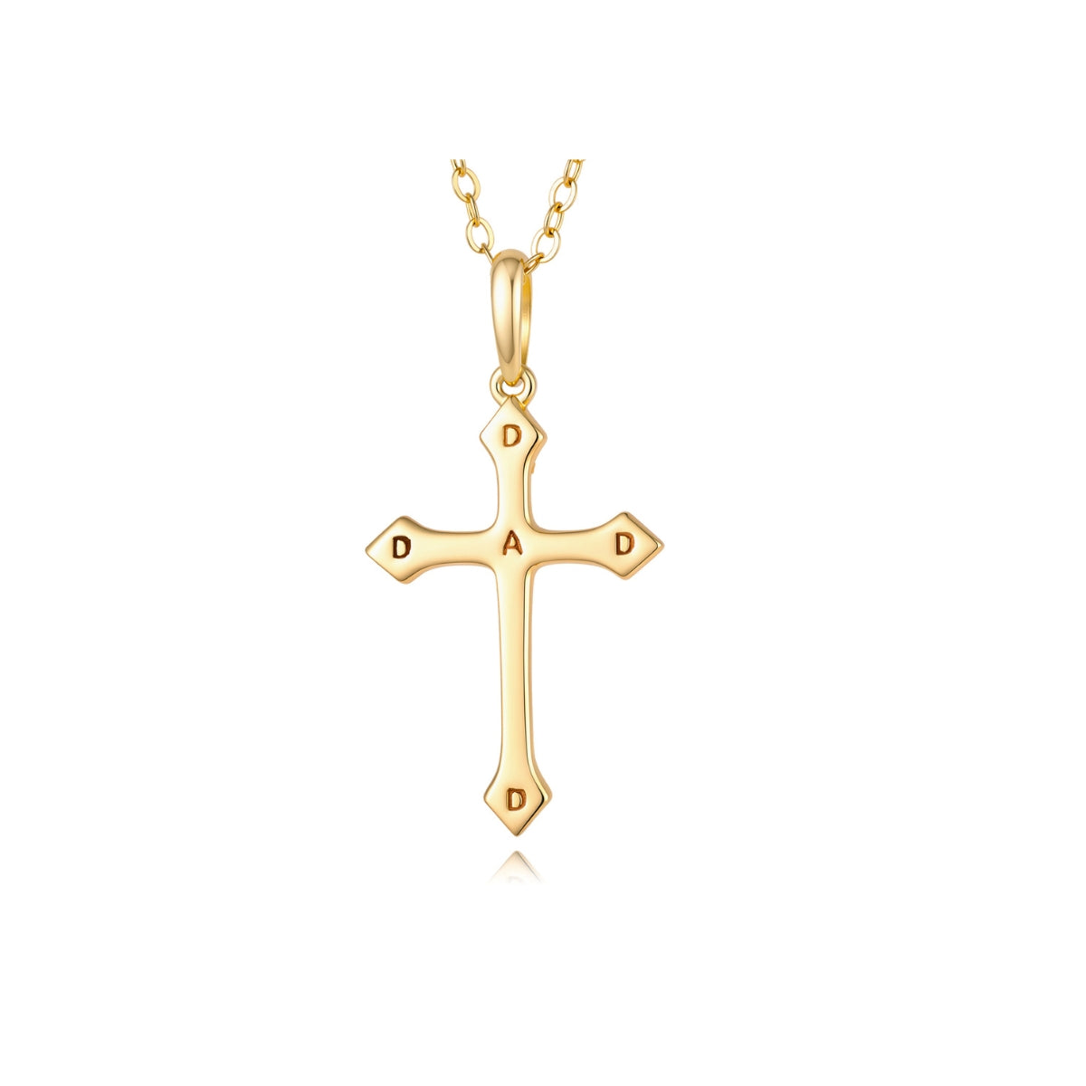 MOM & DAD 9K Gold cross pendant from SKADIS Jewelry