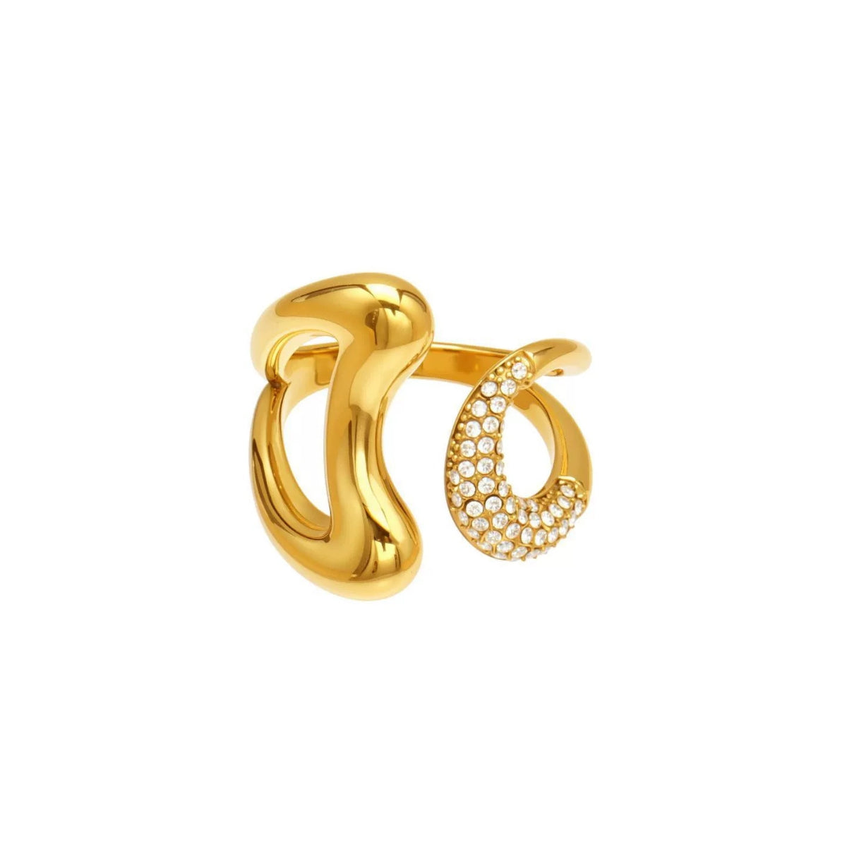 Gold ring with a unique design from SKADIS Jewelry