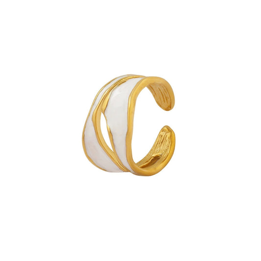 Gold and white bangle from skadis jewelry