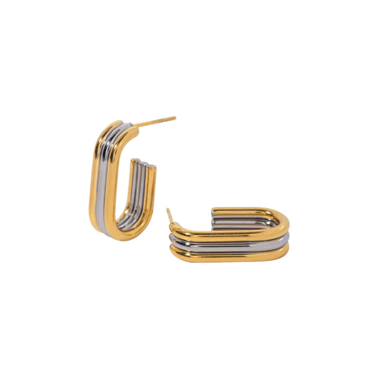 FLINT Earrings Gold-plated SKADIS