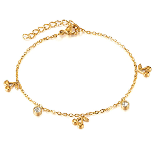 Gold bracelet with decorative elements from SKADIS Jewelry