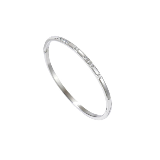 GRACE Stainless Steel Bracelet with zirconia – SKADIS Jewelry Copenhagen
