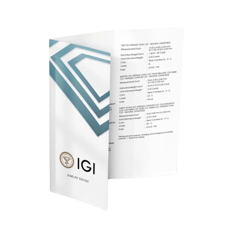 IGI Certificate on a white background