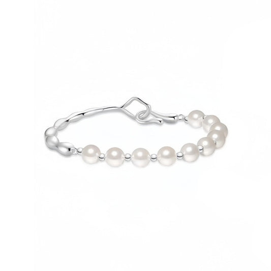 INFINITY Pearl bracelet silver