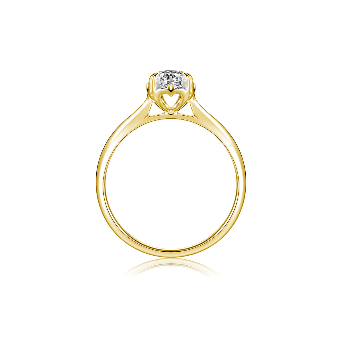 LOTUS diamond ring 18k yellow gold