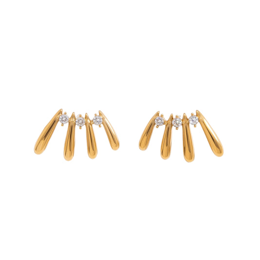 LUMI Earrings Gold-plated SKADIS