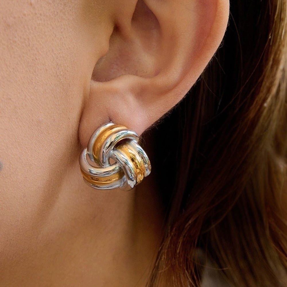 MOSS Earrings Gold-plated detail SKADIS