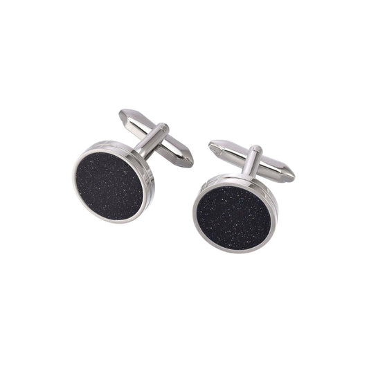 Cufflinks with black stone centers from SKADIS jEWELRY