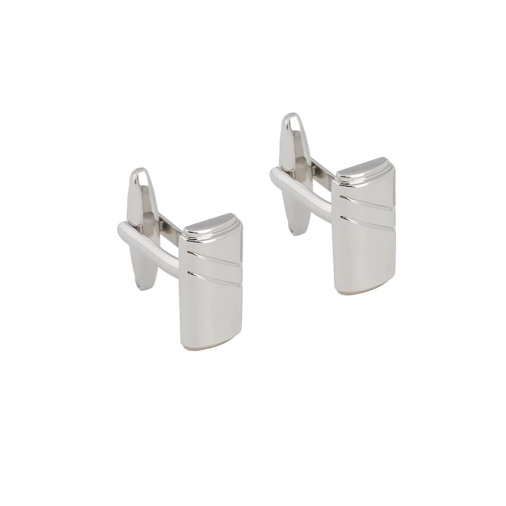 Pair of silver plated cufflinks for men from SKADIS jewelry