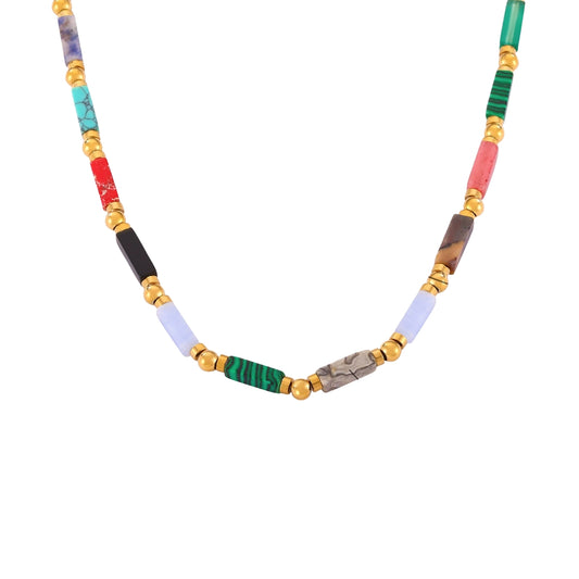 Colorful beaded necklace from SKADIS Jewelry