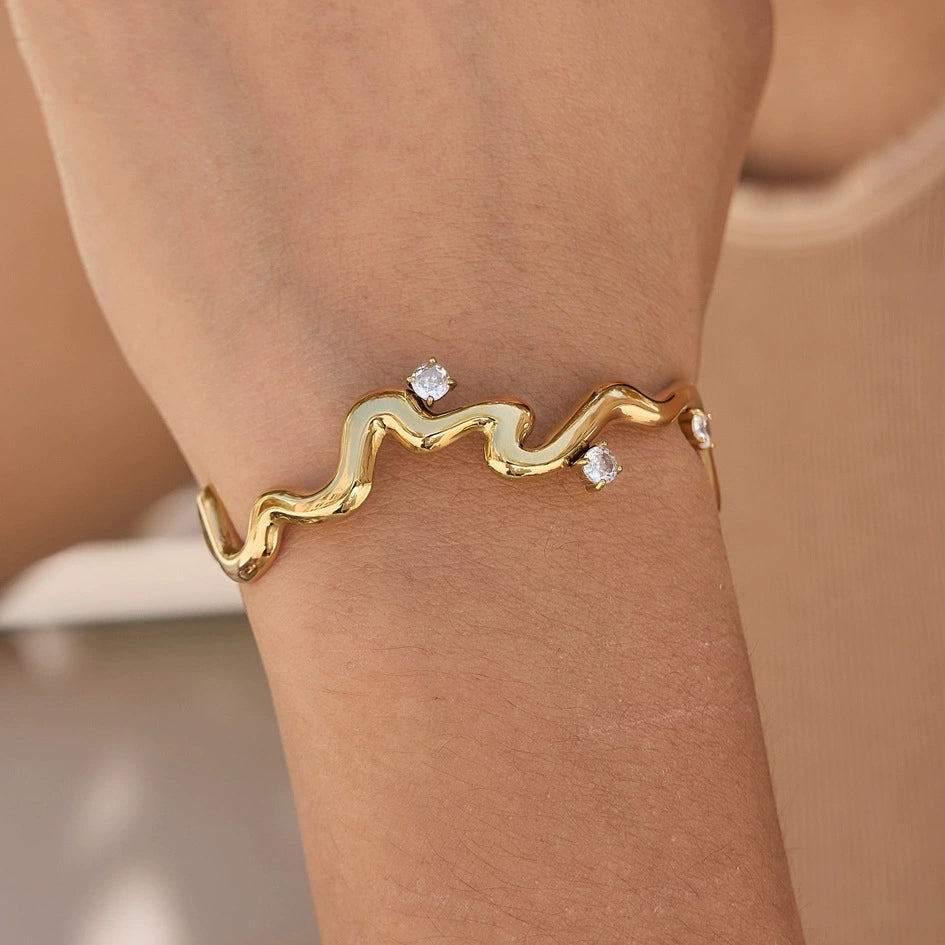OCEAN Bangle Gold-plated SKADIS 2