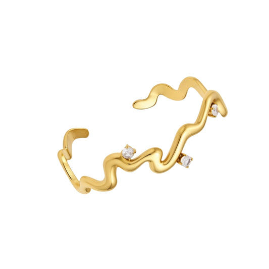 OCEAN Bangle Gold-plated SKADIS