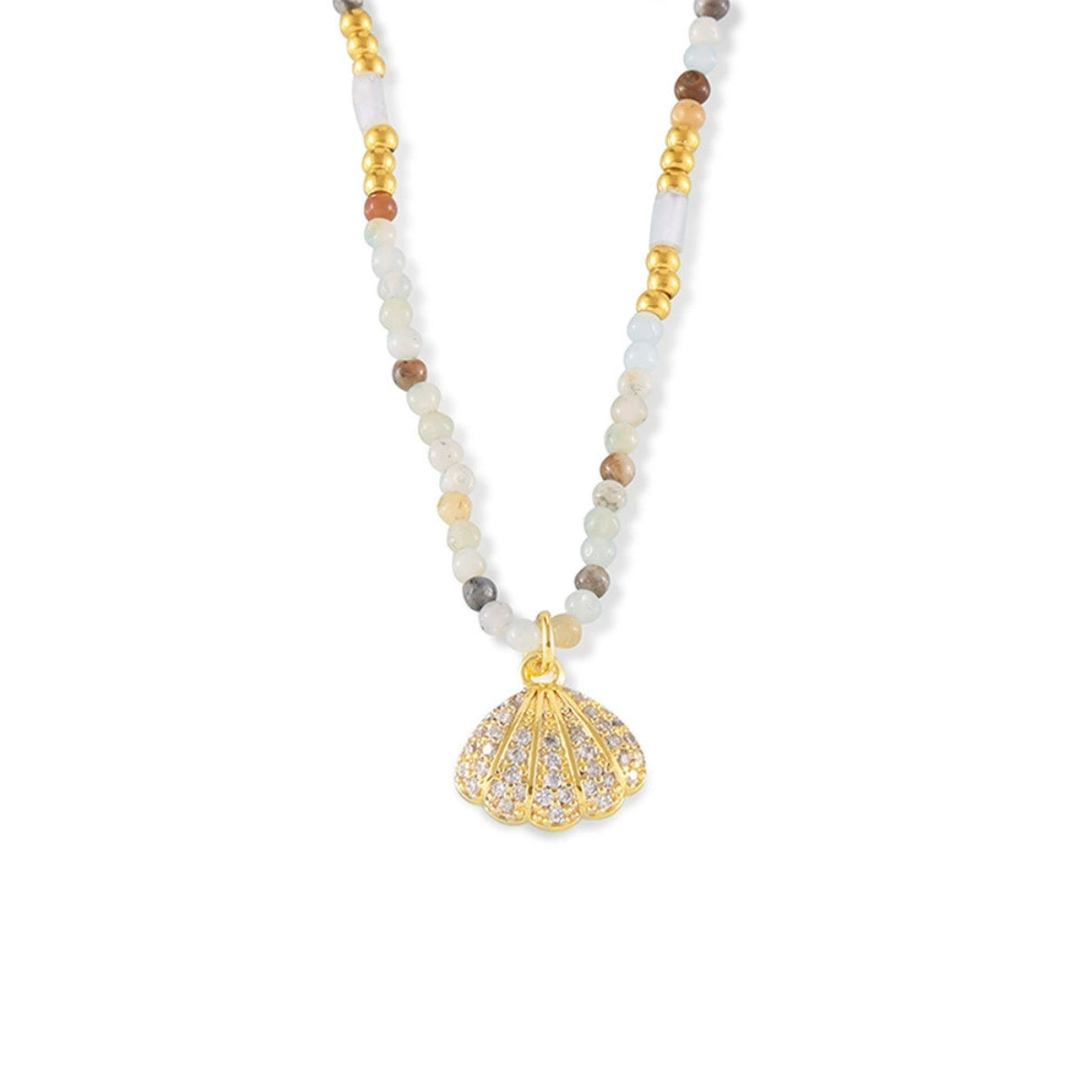 Necklace with a gold shell pendant from SKADIS Jewelry