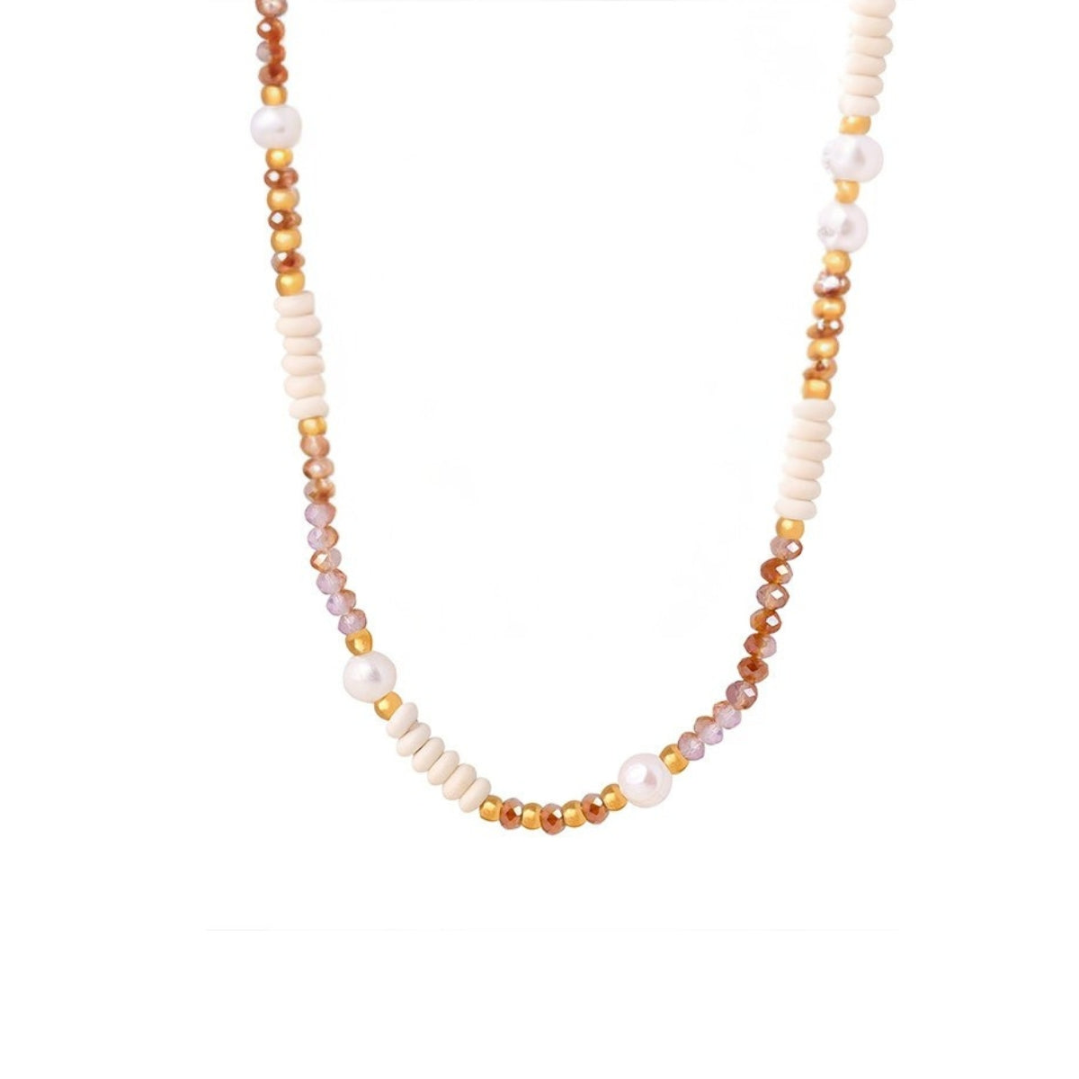 Necklace with multi-colored beads and pearls from SKADIS Jewelry