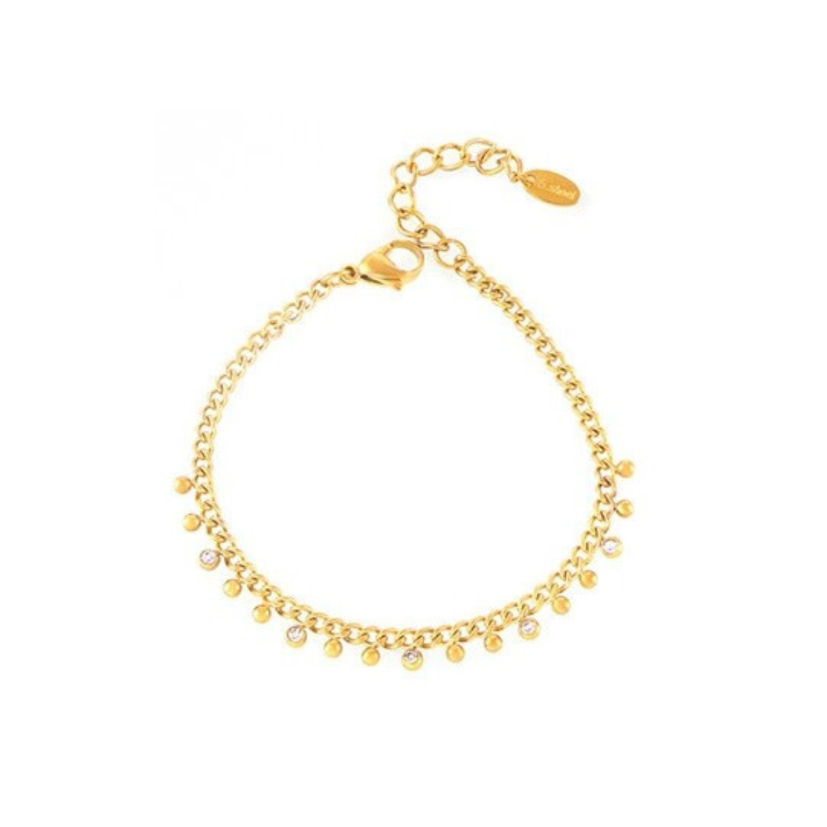 Gold bracelet with small beads from SKADIS Jewelry