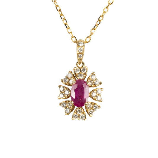 SKADIS RUBY Diamond pendant in 18k gold - SKADIS Jewelry