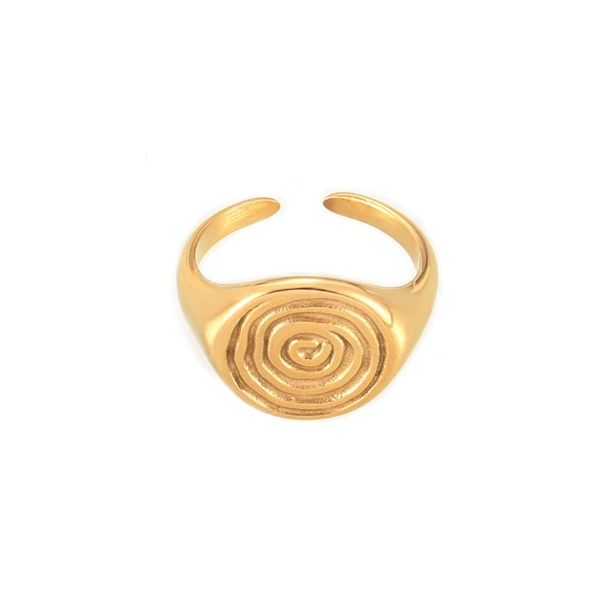 Gold spiral ring from SKADIS Jewelry