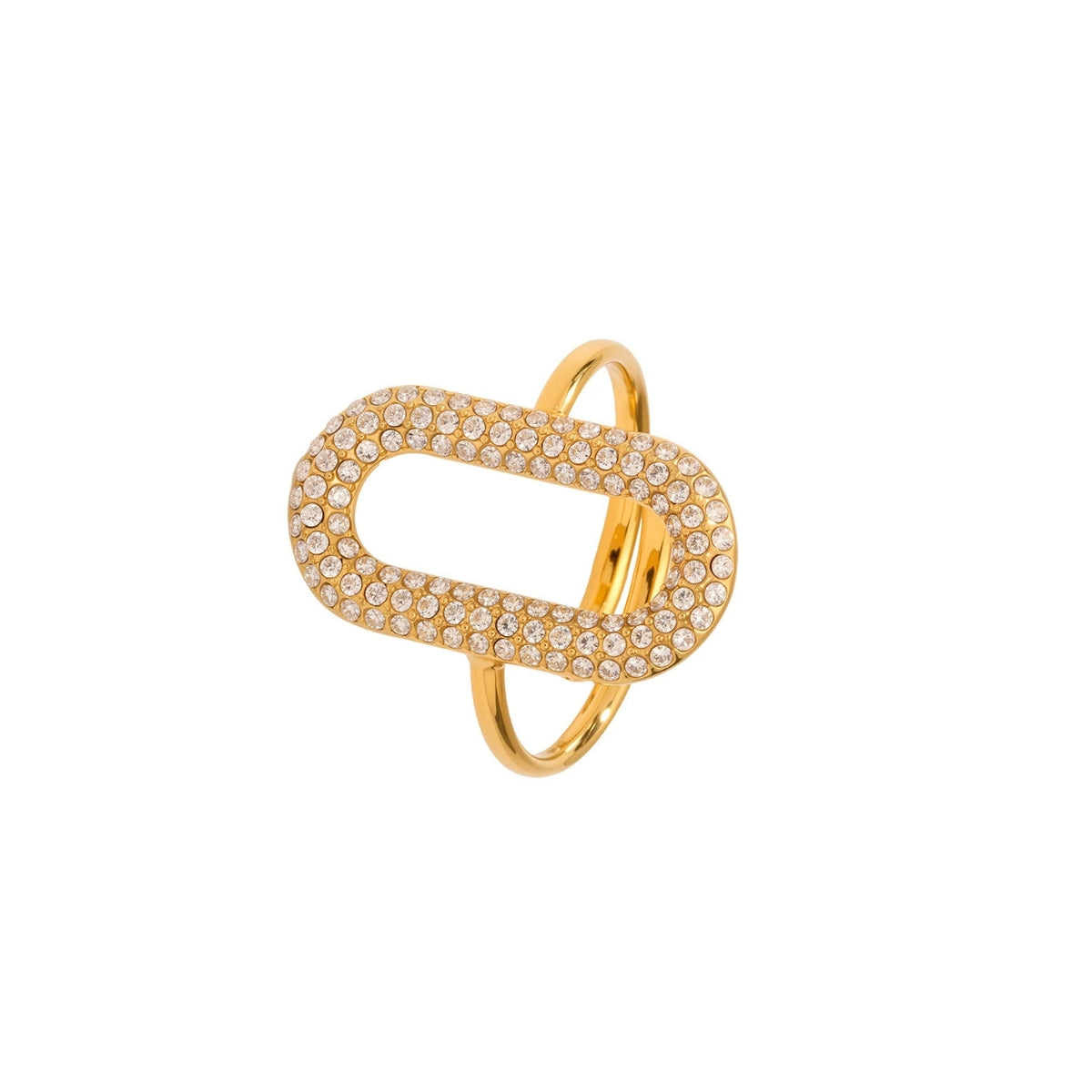 Gold ring with zirconia from SKADIS Jewelry