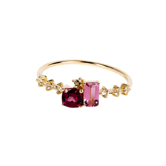 SKADIS SAGA Ring 14k gold with colored gemstones - SKADIS Jewelry