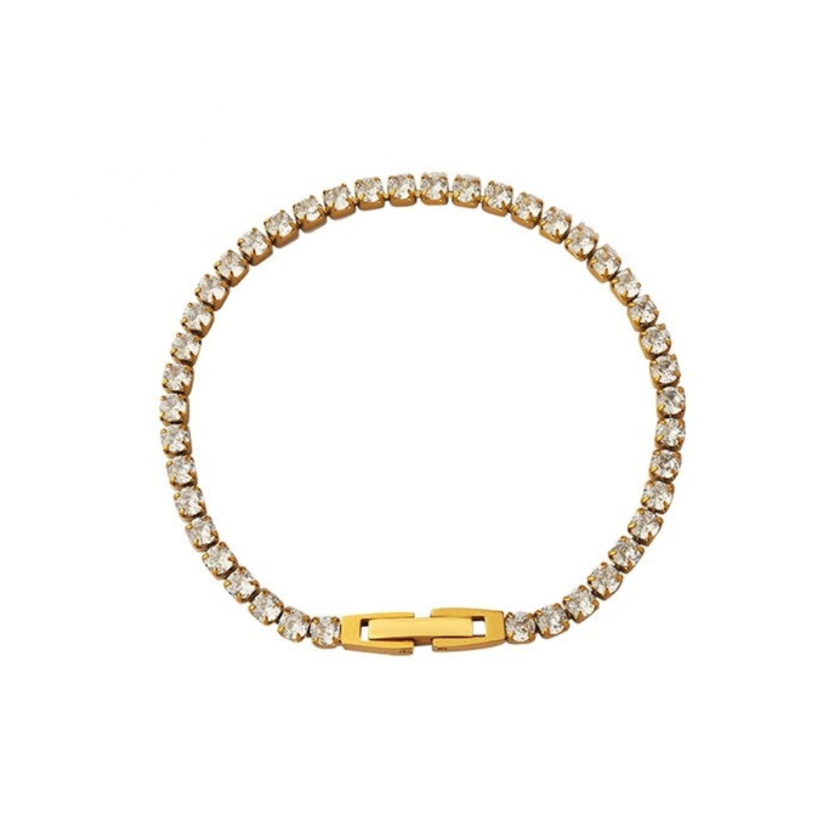 Gold-plated bracelet with zirconia from SKADIS Jewelry