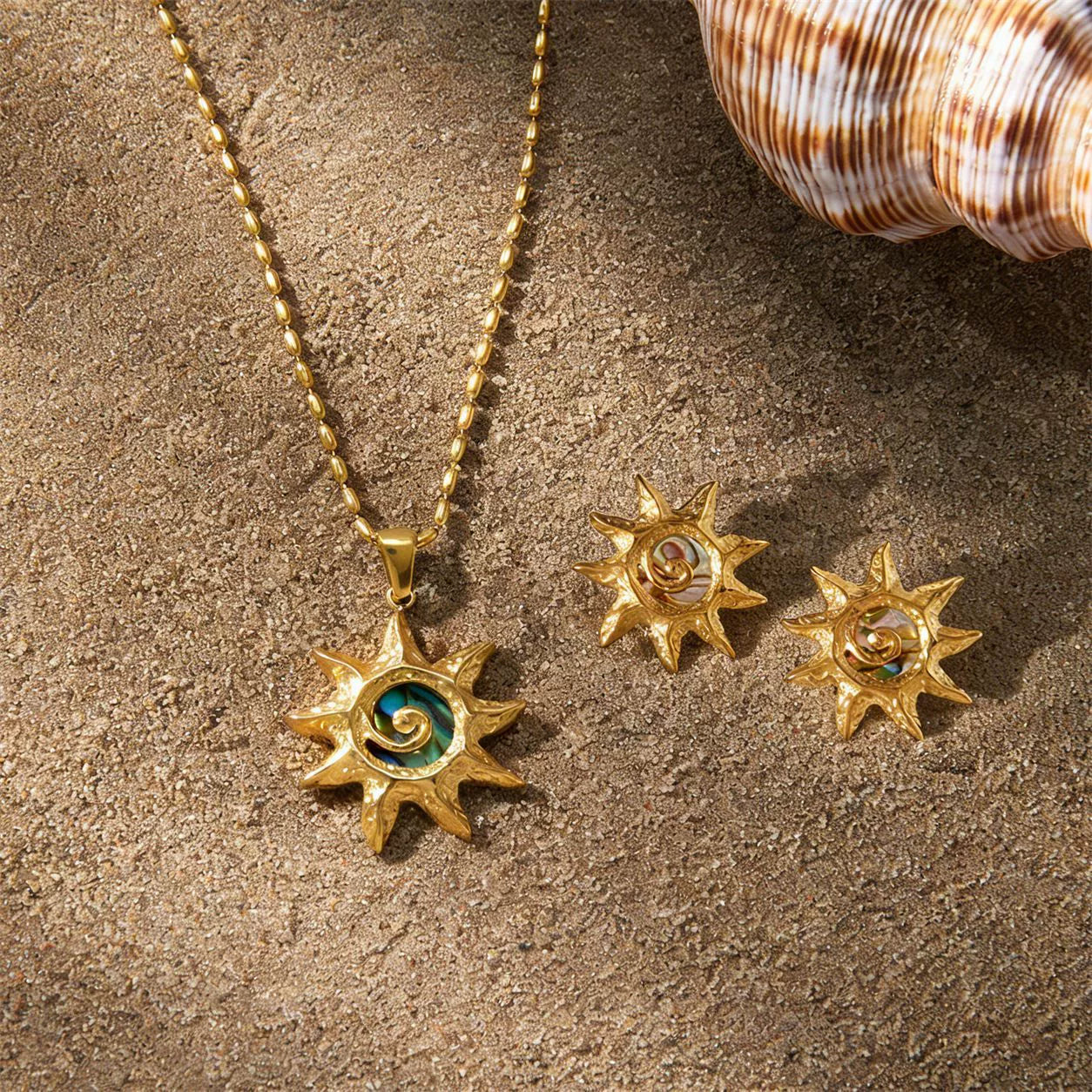 SEASTAR Earrings Gold-plated SKADIS 3