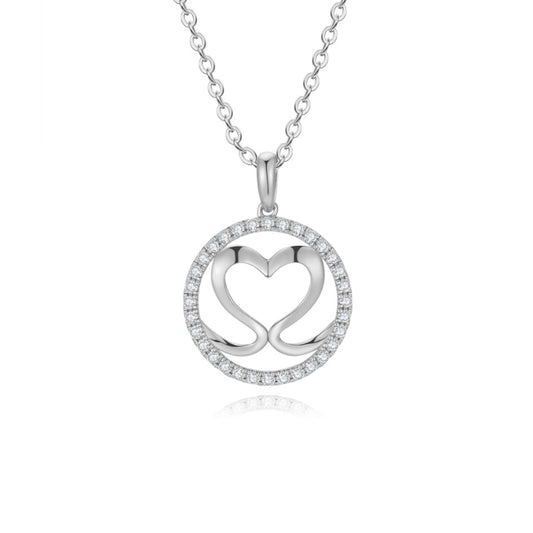 SKADI LOVE heart diamond pendant, 18k white gold - SKADIS Jewelry