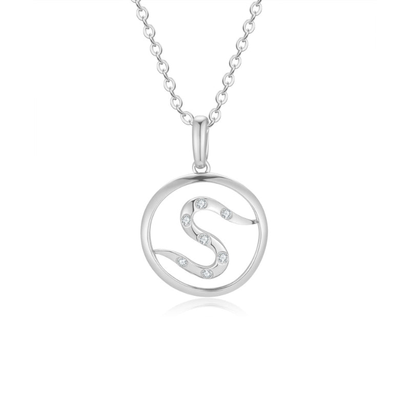 SKADI diamond pendant, 18k white gold