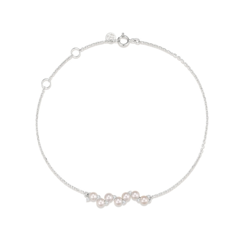 SKADIS FREYA pearl diamond bracelet 18k gold - SKADIS Jewelry