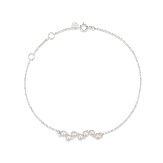 SKADIS FREYA pearl diamond bracelet 18k gold - SKADIS Jewelry