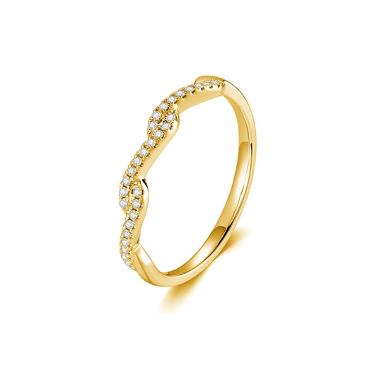 SKADIS WAVE diamond ring, 18k yellow gold - SKADIS Jewelry